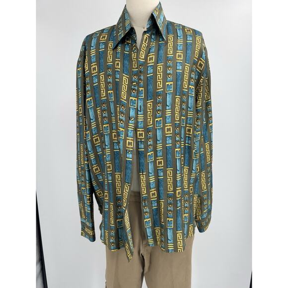 Versace Other - vintage Gianni Versace Medusa print silk shirt sz 54 us large(bl100thrifty